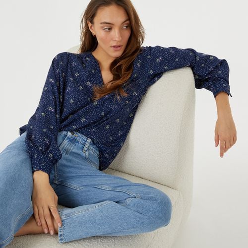 Blusa scollo a V, maniche lunghe - LA REDOUTE COLLECTIONS - Modalova