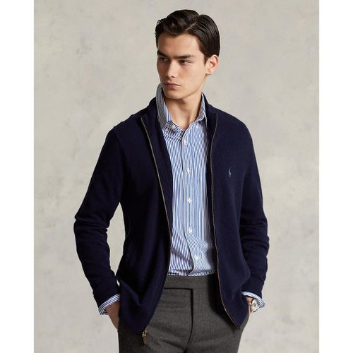 Cardigan Con Cerniera In Lana Uomo Taglie M - polo ralph lauren - Modalova