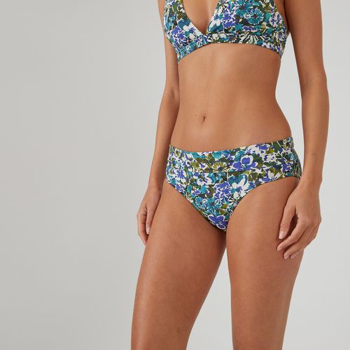 Culotte per bikini con risvolto, con fiori - LA REDOUTE COLLECTIONS - Modalova