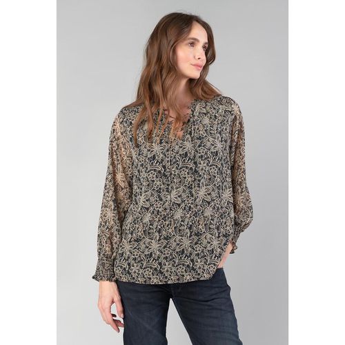 Blusa Con Scollo A V Fantasia, Maniche Lunghe Donna Taglie L - le temps des cerises - Modalova