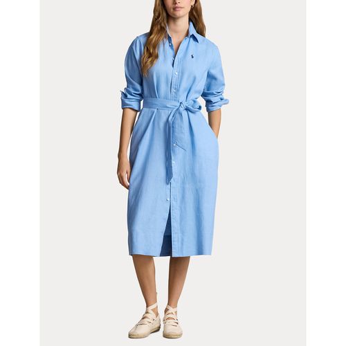 Abito chemisier lunghezza al ginocchio con cintura in denim - POLO RALPH LAUREN - Modalova