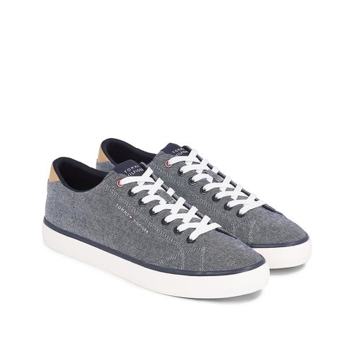 Sneakers Vulcanizzate In Chambray Uomo Taglie 41 - tommy hilfiger - Modalova