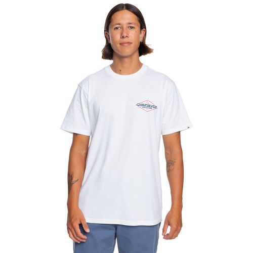 T-shirt maniche corte girocollo con piccolo logo - QUIKSILVER - Modalova