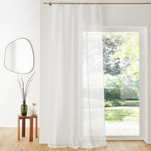 Tenda A Piccoli Quadri Con Occhielli, Ivory Taglie 280 x 140 cm - la redoute interieurs - Modalova