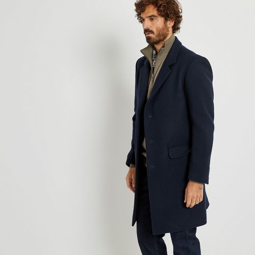 Cappotto Media Lunghezza Collo A Revers Uomo Taglie M - la redoute collections - Modalova