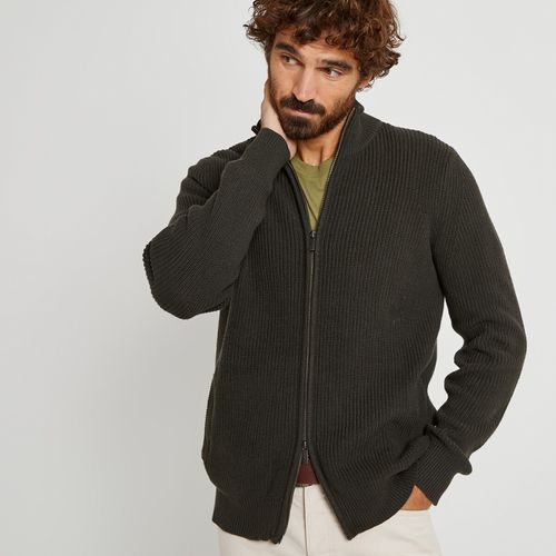 Gilet Con Cerniera A Coste Inglesi In Cotone Uomo Taglie L - la redoute collections - Modalova