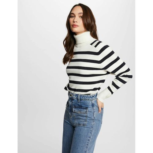 Maglione Collo Alto A Righe, In Fine Maglia - morgan - Modalova