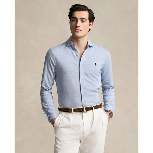 Camicia in cotone con motivi logo ricamato - POLO RALPH LAUREN - Modalova