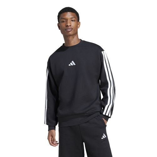 Felpa Girocollo Essentiel 3 Bande Uomo Taglie S - adidas sportswear - Modalova