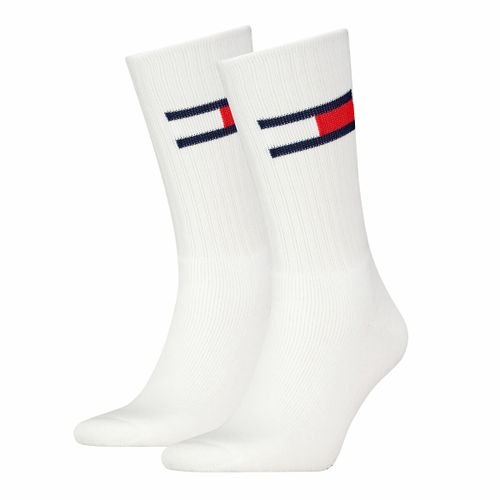 Confezione Da 2 Paia Di Calze Alte Logo Bandiera Uomo Taglie 35/38 - tommy hilfiger - Modalova