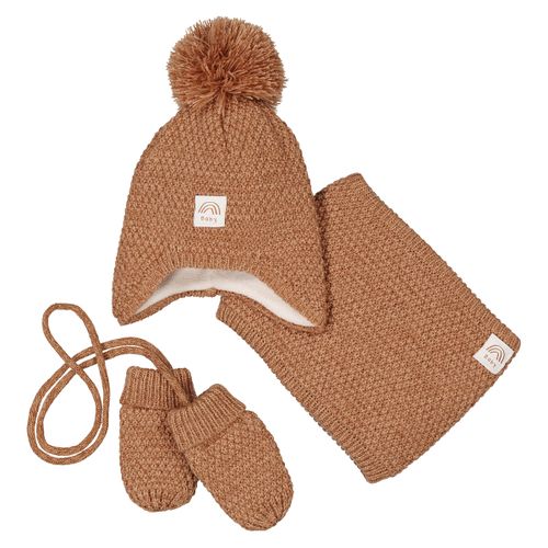 Completo Berretto + Snood + Muffole Taglie 6/9 mesi - 67/71 cm - la redoute collections - Modalova