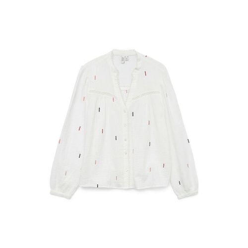 Blusa fantasia, scollo a V - VERO MODA - Modalova