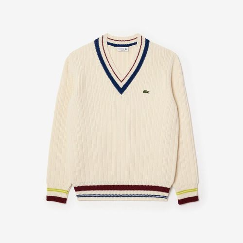 Maglione Maglia Spessa In Lana Cardata Uomo Taglie L - lacoste - Modalova