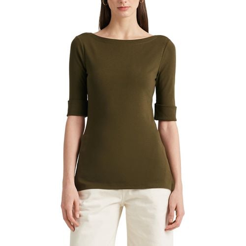 T-shirt Collo A Barchetta Maniche Corte Donna Taglie XS - lauren ralph lauren - Modalova