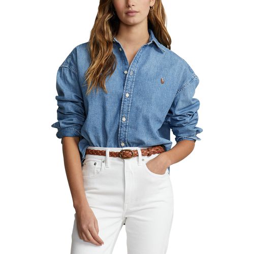 Camicia denim dritta - POLO RALPH LAUREN - Modalova