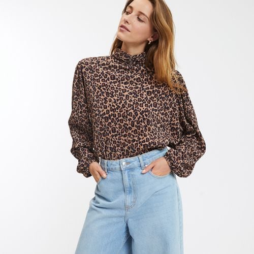 Blusa collo alto, stampa animalier - LA REDOUTE COLLECTIONS - Modalova