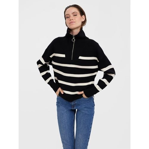 Maglione collo alto a righe - VERO MODA - Modalova