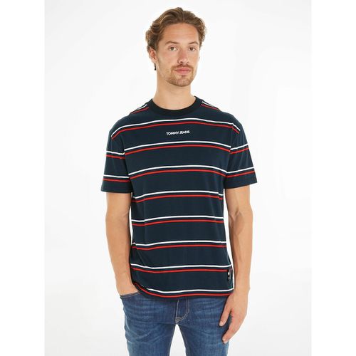 T-shirt girocollo a righe - TOMMY JEANS - Modalova