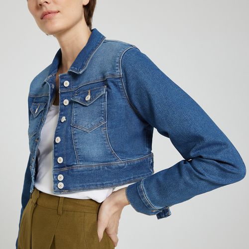 Giacca cropped in denim - ONLY PETITE - Modalova