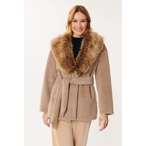 Cappotto Corto Capucine, Collo Pelliccia Sintetica Donna Taglie L - derhy - Modalova