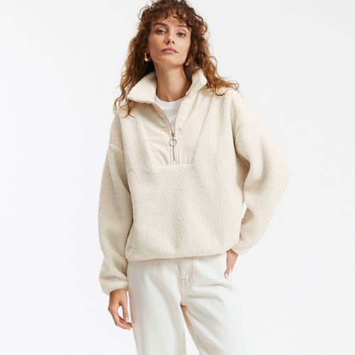 Felpa Collo Alto, Tessuto Sherpa Donna Taglie M - la redoute collections - Modalova