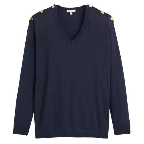 Maglione Scollo A V In Fine Maglia, Misto Lana Donna Taglie 34/36 (FR) - 38/40 (IT) - anne weyburn - Modalova