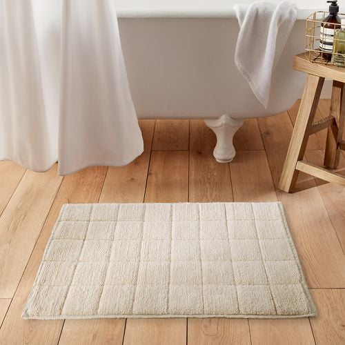 Tappeto da bagno a scacchiera in cotone riciclato 1300 g/m² Ladama - LA REDOUTE INTERIEURS - Modalova