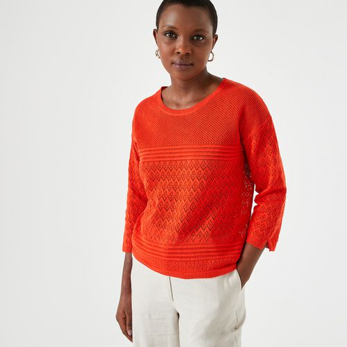 Maglione Girocollo, In Fine Maglia Pointelle Donna Taglie 34/36 (FR) - 38/40 (IT) - anne weyburn - Modalova