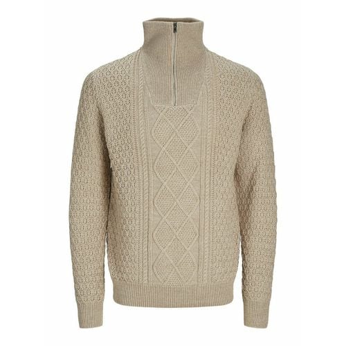 Maglione Collo Alto Maglia Strutturata Cerniera Uomo Taglie S - jack & jones - Modalova