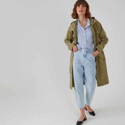 Parka lungo bottoni a pressione, con cappuccio - LA REDOUTE COLLECTIONS - Modalova