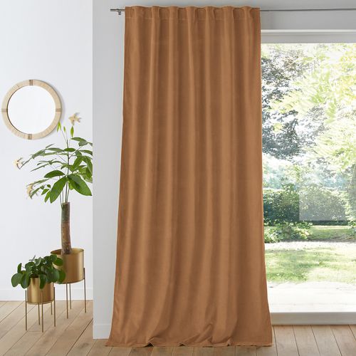 Tenda In Velluto Finitura Con Patte Nascoste, Velvet Taglie 180 x 135 cm - la redoute interieurs - Modalova