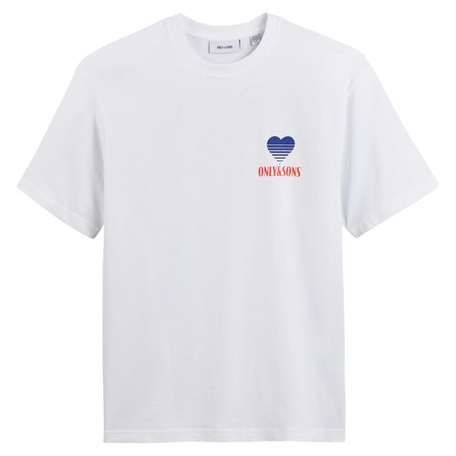 T-shirt ampia logo cuore dietro - ONLY & SONS - Modalova