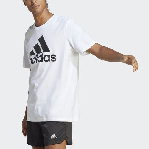 T-shirt In Jersey Essentials Con Logo Grande Uomo Taglie S - adidas sportswear - Modalova