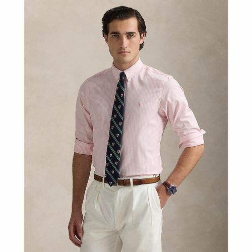 Camicia a righe slim-fit in popeline elasticizzato - POLO RALPH LAUREN - Modalova