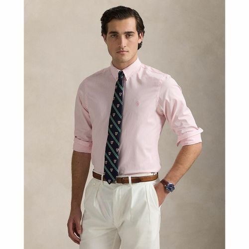 Camicia A Righe Slim-fit In Popeline Elasticizzato Uomo Taglie XL - polo ralph lauren - Modalova