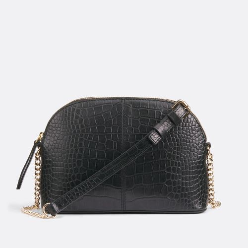 Borsa a mezzaluna in pelle effetto coccodrillo - LA REDOUTE COLLECTIONS - Modalova