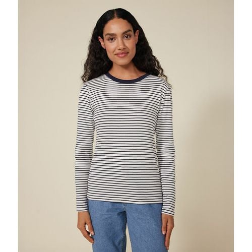 T-shirt L'iconique Maniche Lunghe A Coste Rigata Donna Taglie XS - petit bateau - Modalova