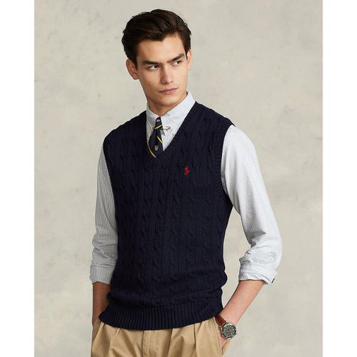 Maglione Senza Maniche In Cotone Câblé Uomo Taglie L - polo ralph lauren - Modalova