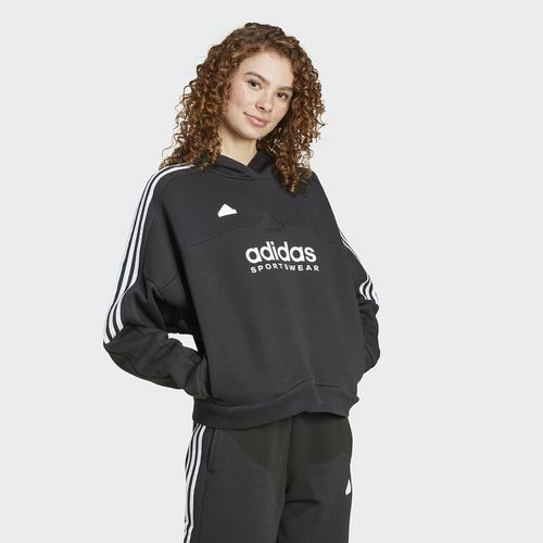 Felpa Con Cappuccio Tiro Cut 3 Bande Donna Taglie S - adidas sportswear - Modalova