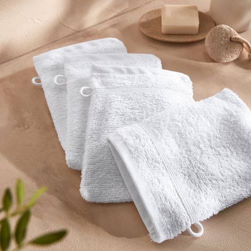 Confezione Da 4 Guanti Da Toilette 600 G/m² Taglie 15 x 21 cm - la redoute interieurs - Modalova