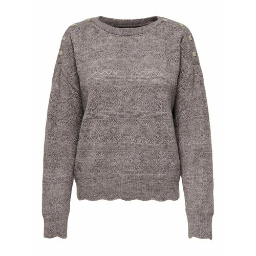 Maglione In Fine Maglia, Dettagli Di Bottoni Beige Donna Taglie XS - only - Modalova