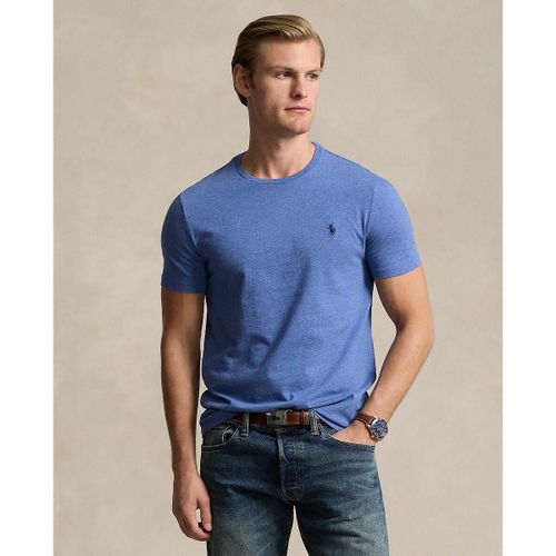 T-shirt Slim Tinta Unita In Jersey Logo Ricamato Uomo Taglie M - polo ralph lauren - Modalova