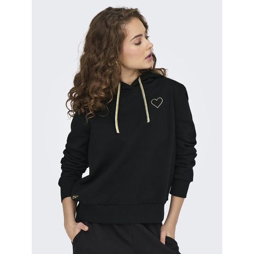 Felpa Con Cappuccio, Motivo Cuore Donna Taglie XS - only - Modalova