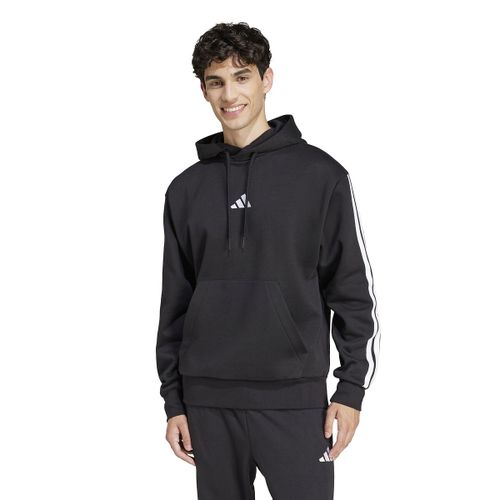 Felpa Con Cappuccio Pile Essentiel 3 Bande Taglie S - adidas sportswear - Modalova