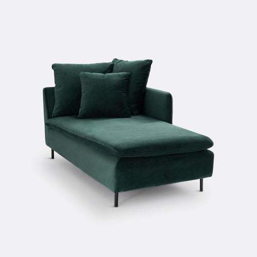 Chaise longue componibile velluto P158 cm, Ivete - LA REDOUTE INTERIEURS - Modalova