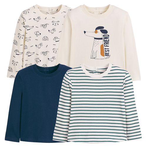 Confezione da 4 T-shirt a maniche lunghe - LA REDOUTE COLLECTIONS - Modalova