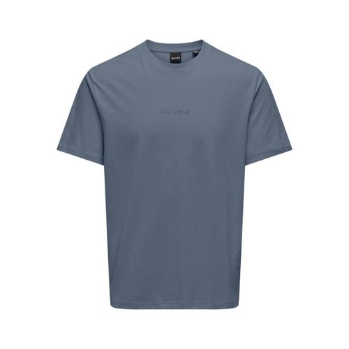 T-shirt dritta con logo - ONLY & SONS - Modalova