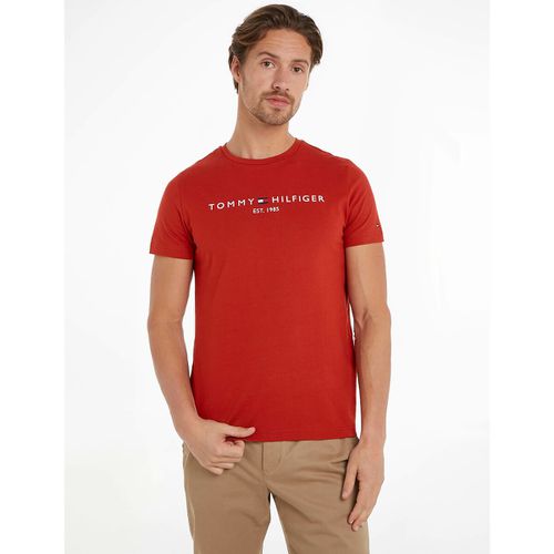 T-shirt maniche corte girocollo logo ricamato - TOMMY HILFIGER - Modalova