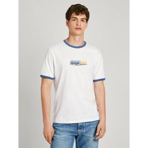 T-shirt Con Logo Ricamato Taglie S - pepe jeans - Modalova