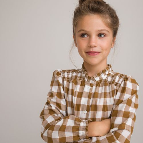 Blusa a quadri maniche lunghe 3-12 anni - LA REDOUTE COLLECTIONS - Modalova